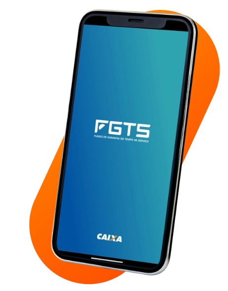 Aplicativo do FGTS aberto no celular